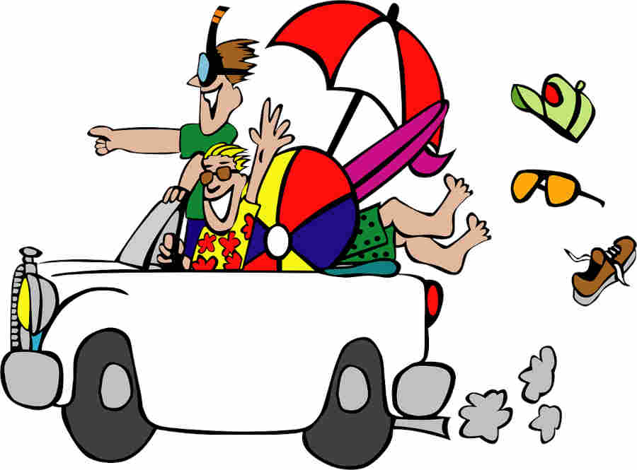 cartoon-image-showing-close-friends-going-on-a-funny-ride-in-a-covertible-car