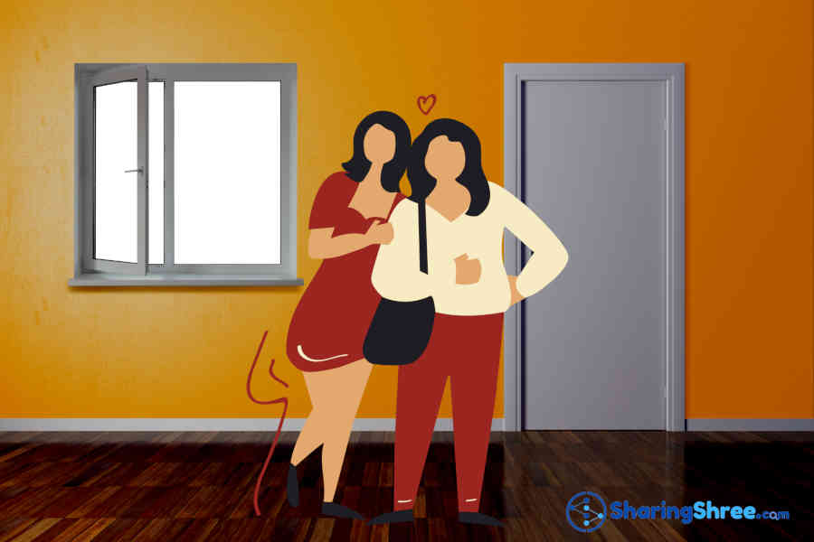 friendly-sisters-standing-together-in-the-house