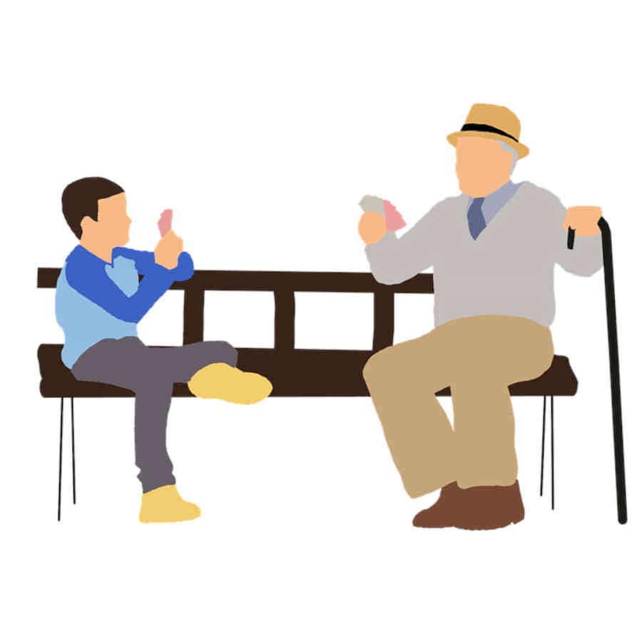 grandfather-playing-cards-with-grandson-by-sitting-on-the-bench