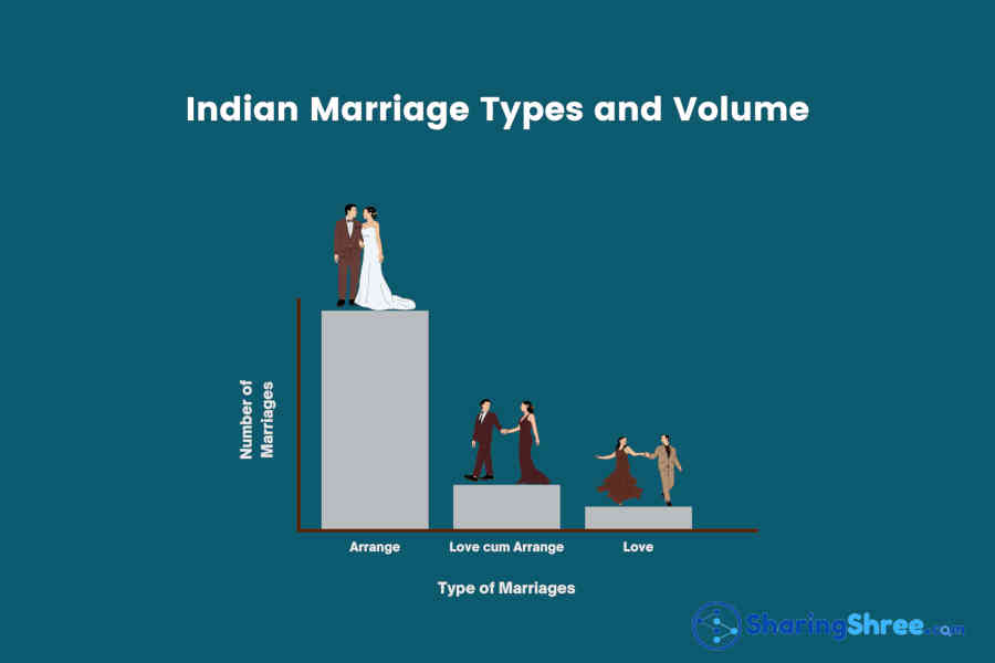 bar-graph-image-of-indian-marriage-types-and-volume-with-cartoon-charectors-and-sharingshree,com-logo