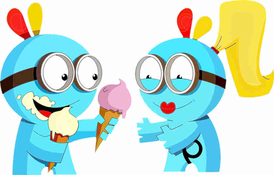 image-of-one-cartoon-charector-sharing-ice-cream-to-the-other