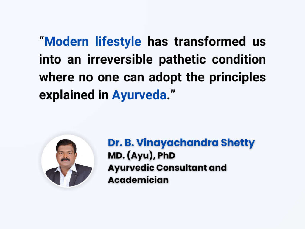 image-having-words-of-dr-b-vinayachandra-shetty-on-modern-lifestyle-and-its-impact-on-adopting-ayurveda-systems